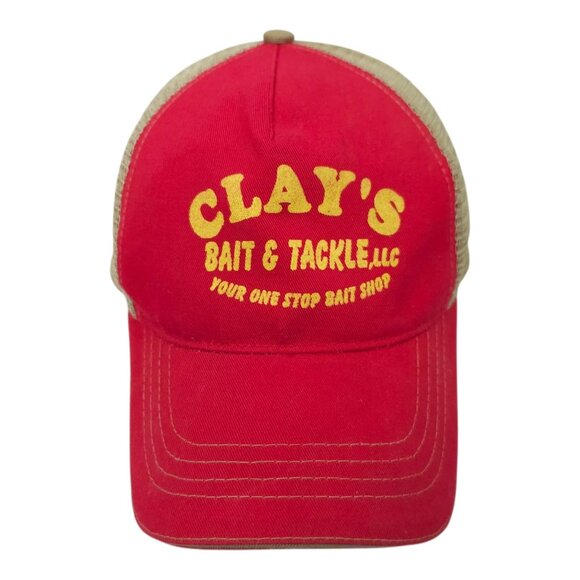 Clays Bait & Tackle Mesh Strapback Cap Trucker Baseball Outdoor Fishing Hat - Picture 14 of 14